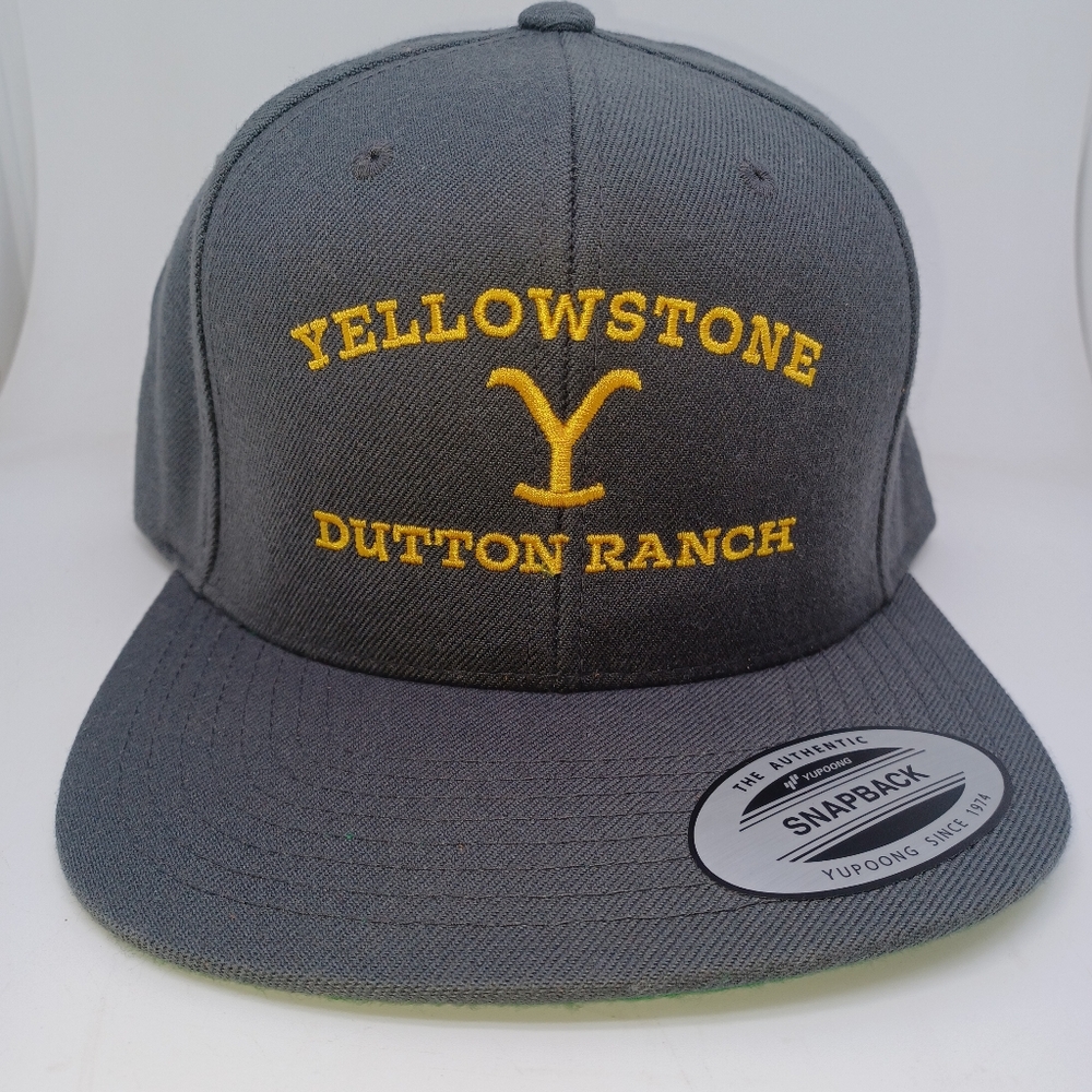 YELLOWSTONE Dutton Ranch Baseball Cap Hat Adjustable Black/Yellow Paramount  New